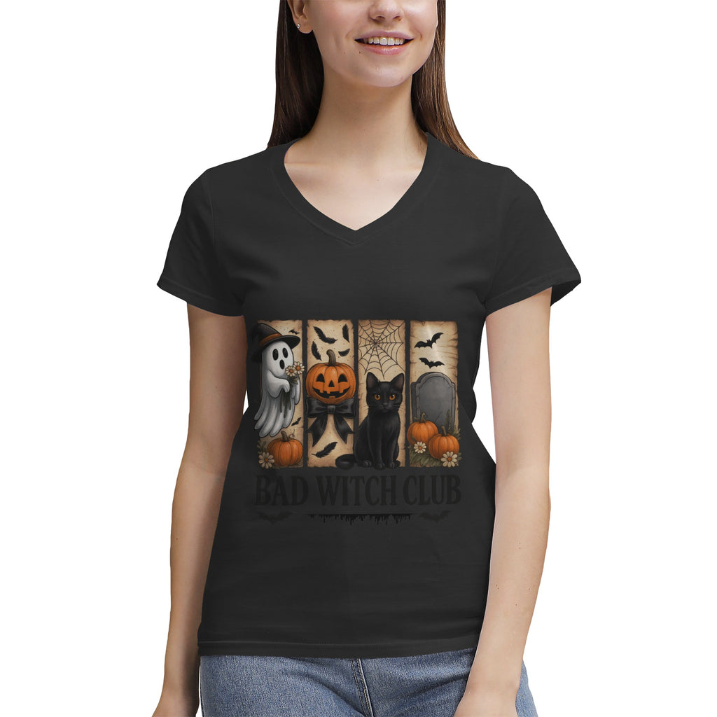 Women's 100% Cotton V‑Neck T‑shirt
