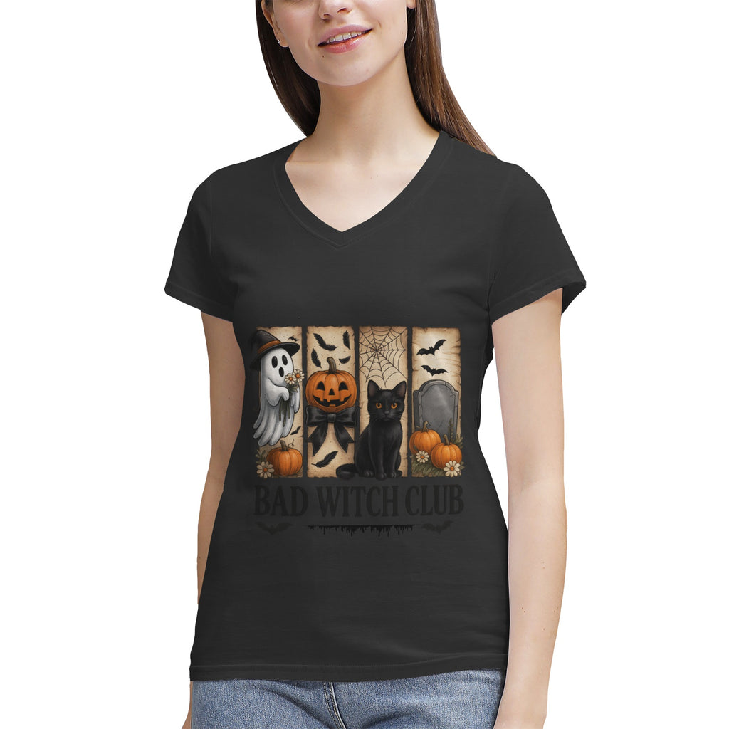 Women's 100% Cotton V‑Neck T‑shirt