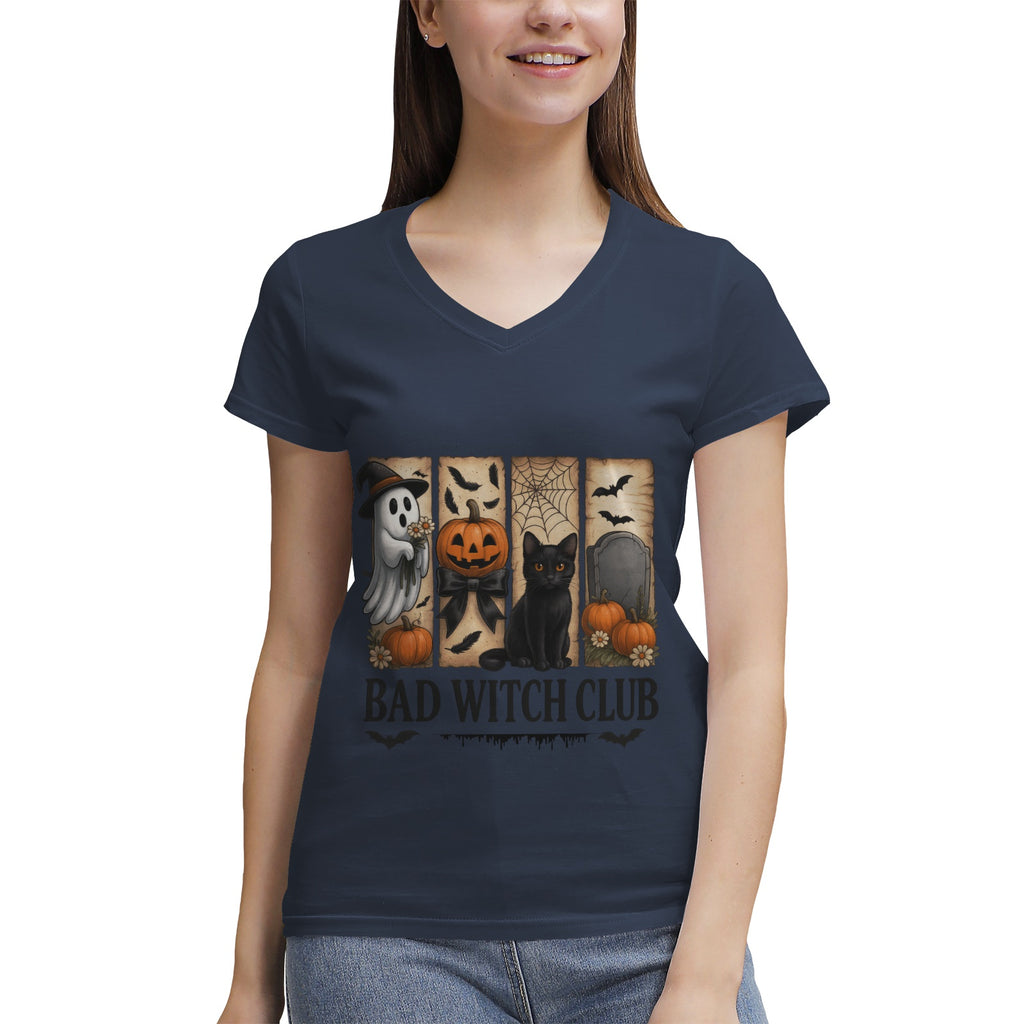 Women's 100% Cotton V‑Neck T‑shirt