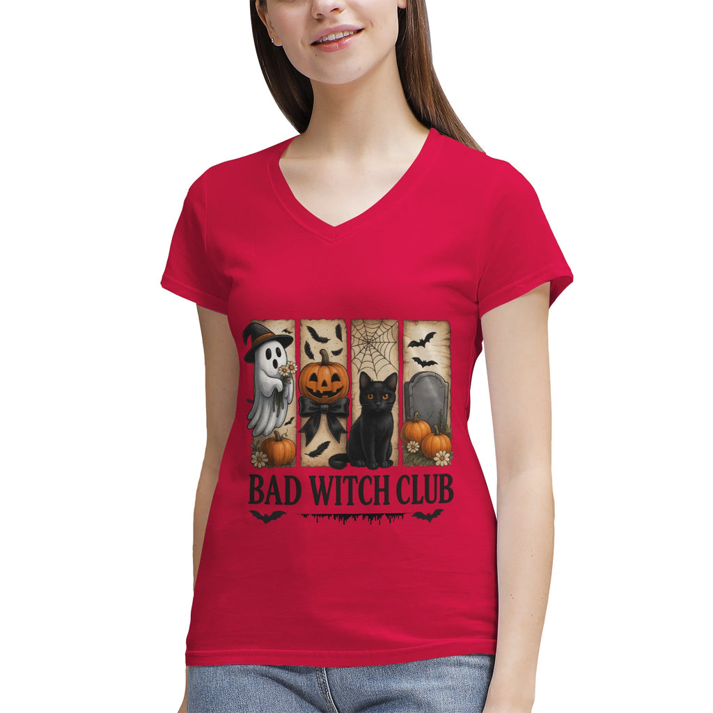 Women's 100% Cotton V‑Neck T‑shirt