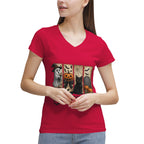 Women's 100% Cotton V‑Neck T‑shirt