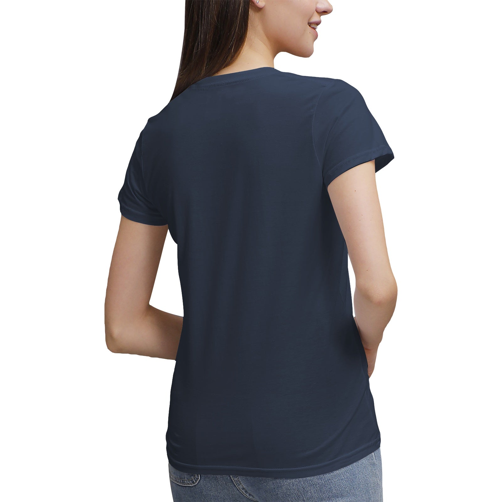 Women's 100% Cotton V‑Neck T‑shirt