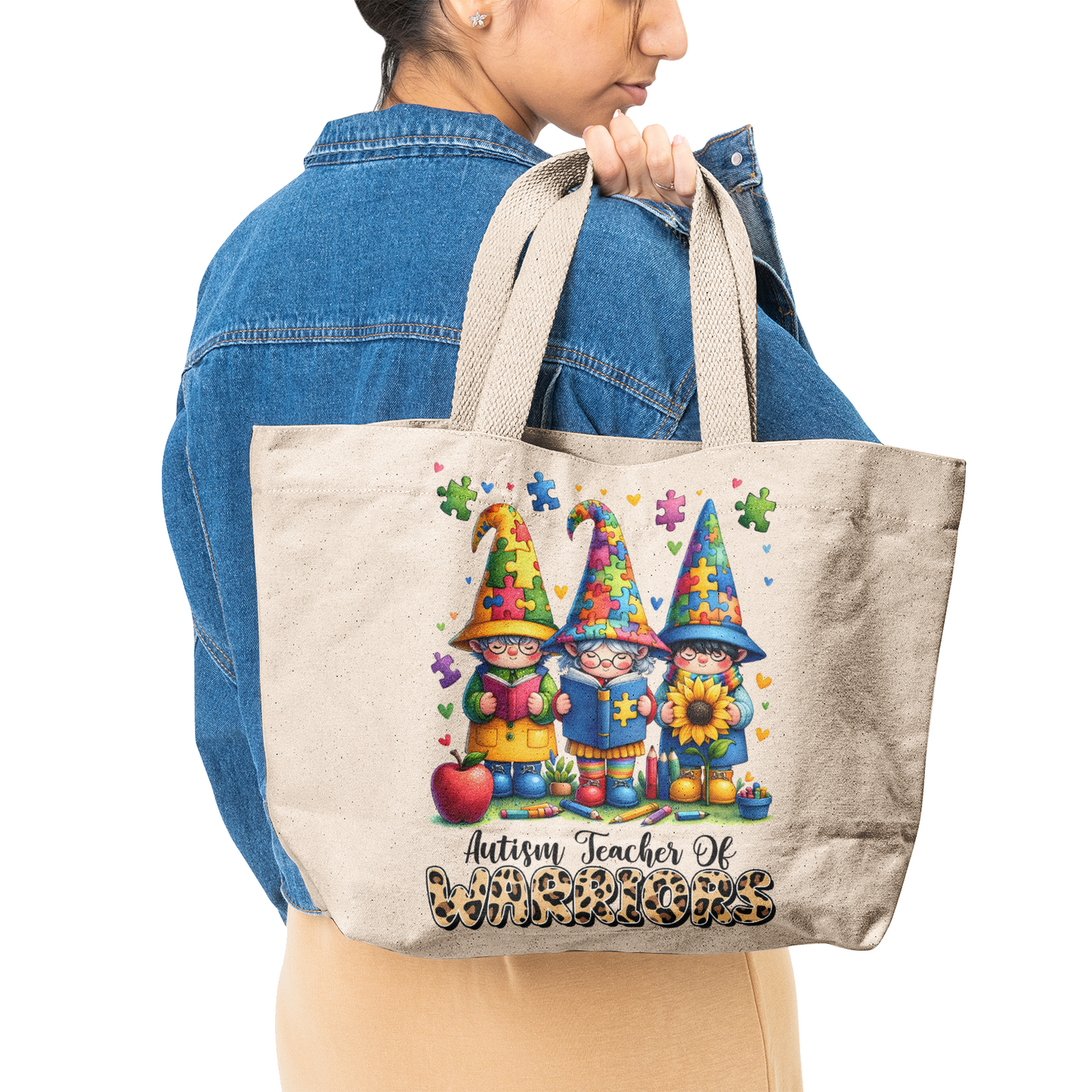 Teacher Natural Canvas Tote Bags