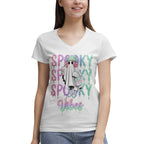 Women's 100% Cotton V‑Neck T‑shirt