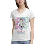 Women's 100% Cotton V‑Neck T‑shirt