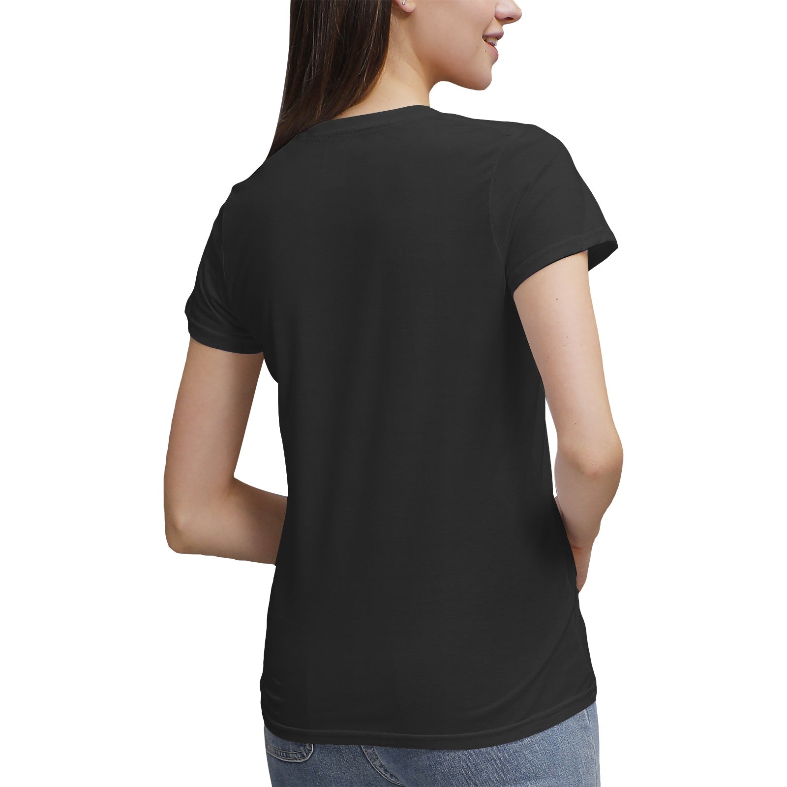Women's 100% Cotton V‑Neck T‑shirt