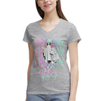 Women's 100% Cotton V‑Neck T‑shirt