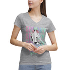 Women's 100% Cotton V‑Neck T‑shirt