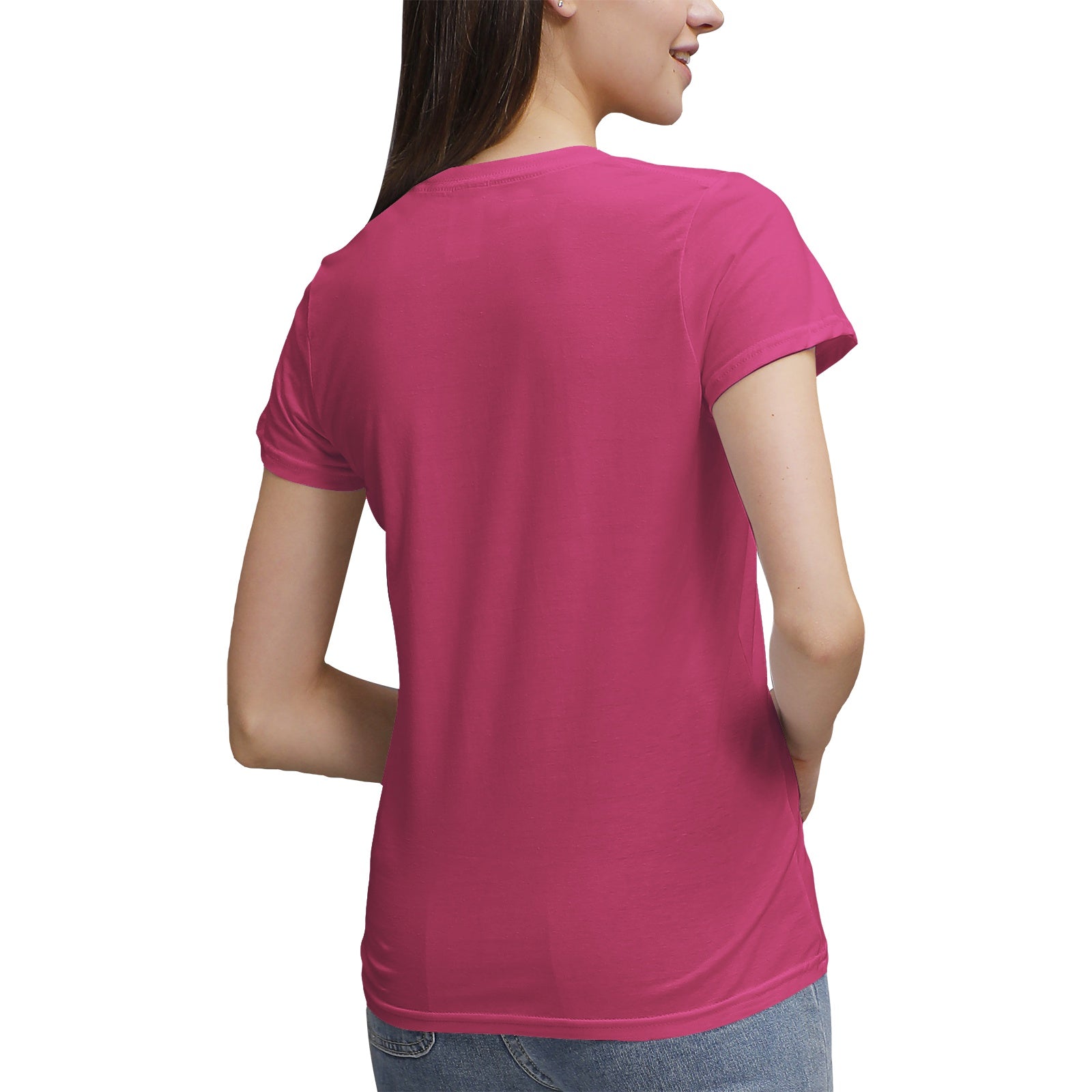 Women's 100% Cotton V‑Neck T‑shirt