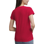 Women's 100% Cotton V‑Neck T‑shirt
