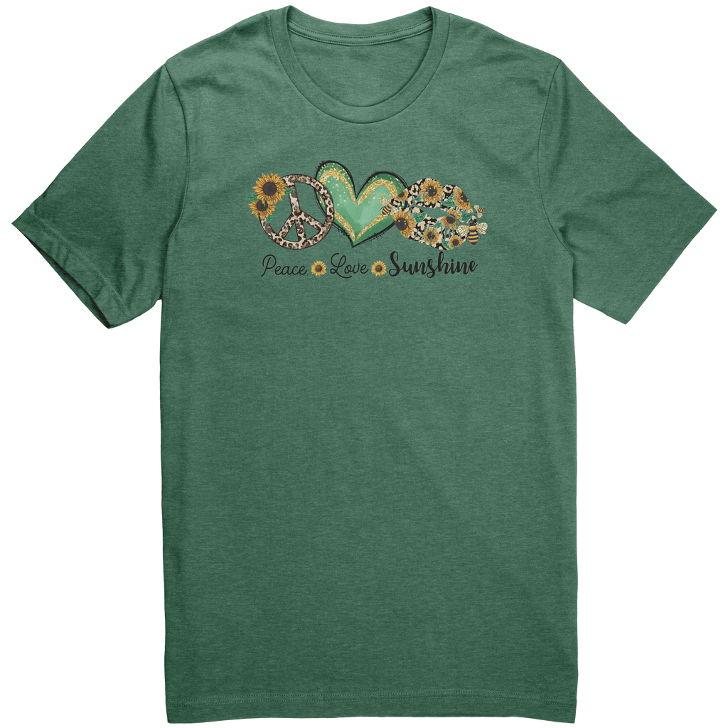 Peace_Love_Sunshine_Tee_Heather_Green_Grass_Front_Mockup.png