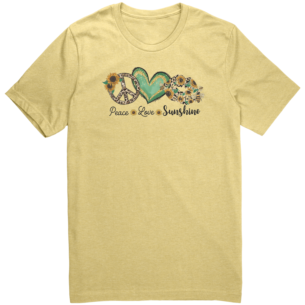 Peace_Love_Sunshine_Tee_Heather_Yellow_Front_Mockup.png