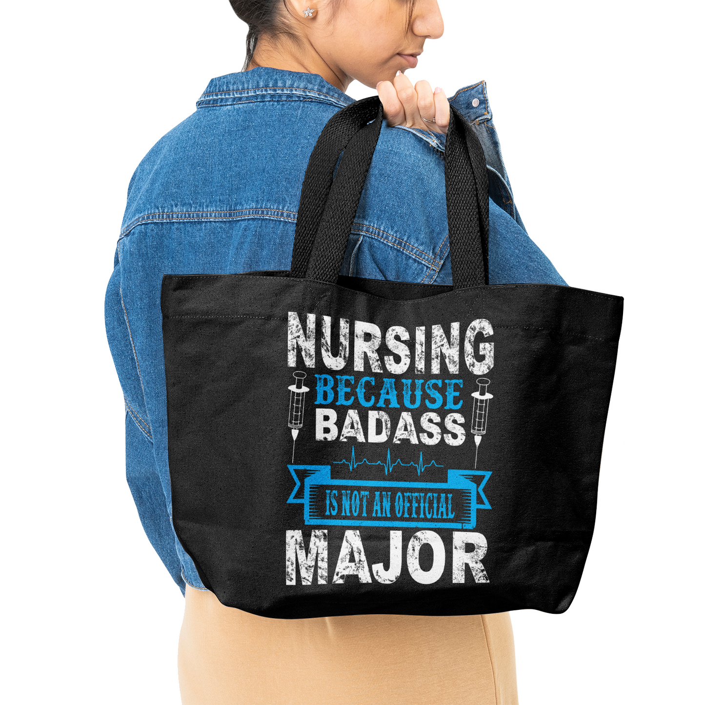 Bad A** Natural Canvas Tote Bags