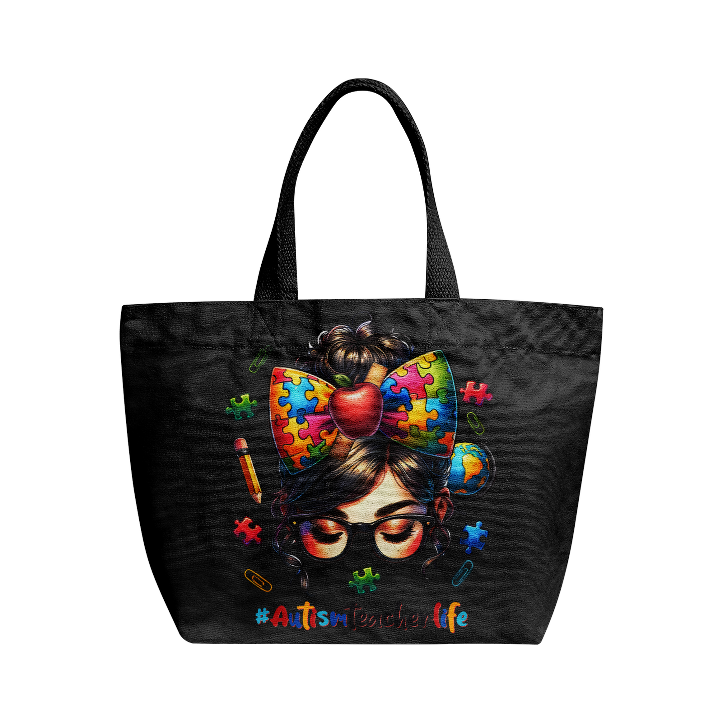 Autism Teacher Canvas Tote Bags
