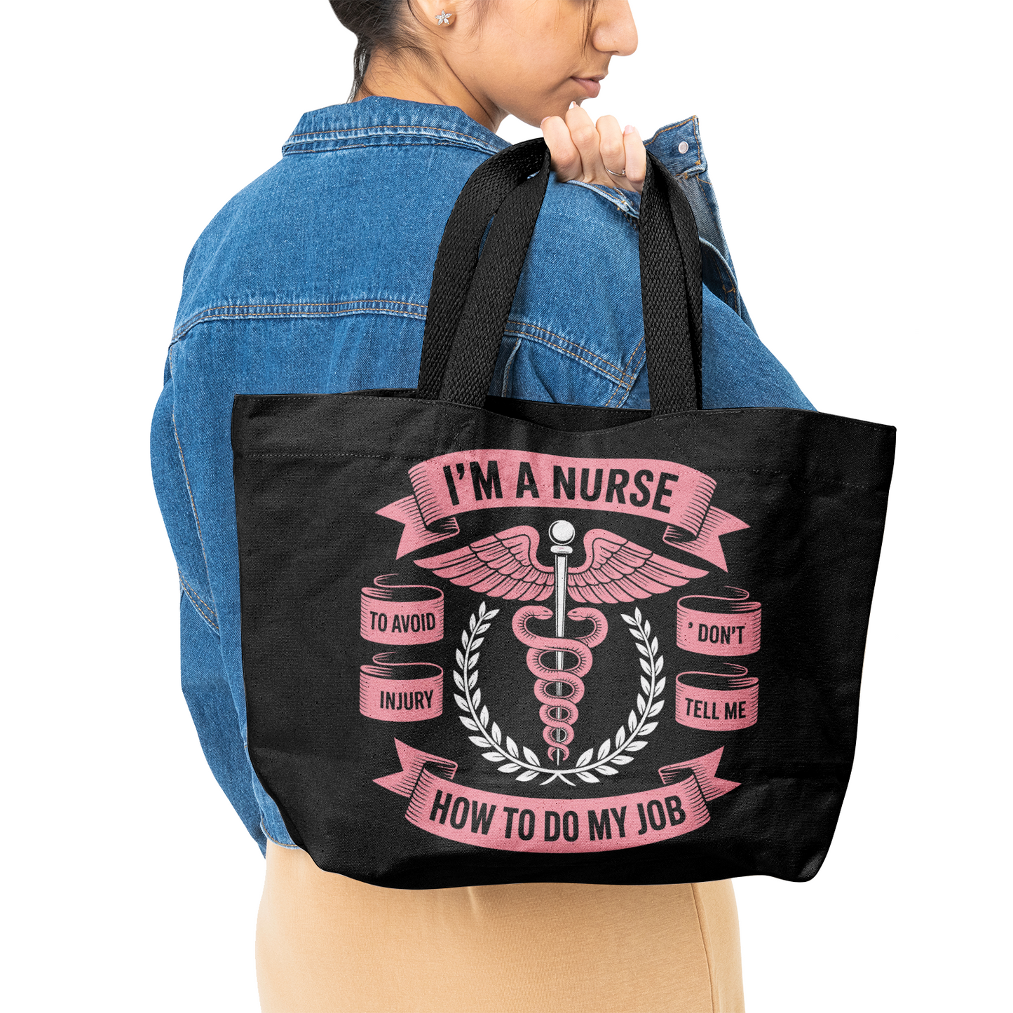 I'm a nurse Natural Canvas Tote Bags
